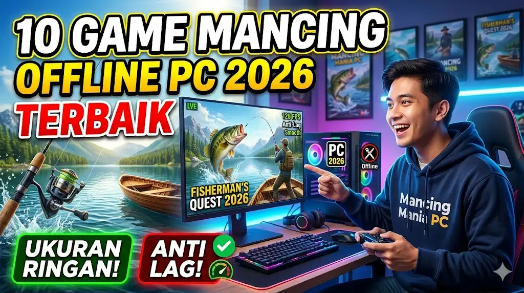 10 Game Mancing Offline PC 2026 Terbaik Ukuran Ringan Anti Lag