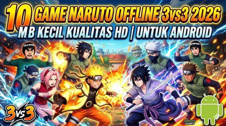 10 Game Naruto Offline 3vs3 2026 MB Kecil Kualitas HD Untuk Android