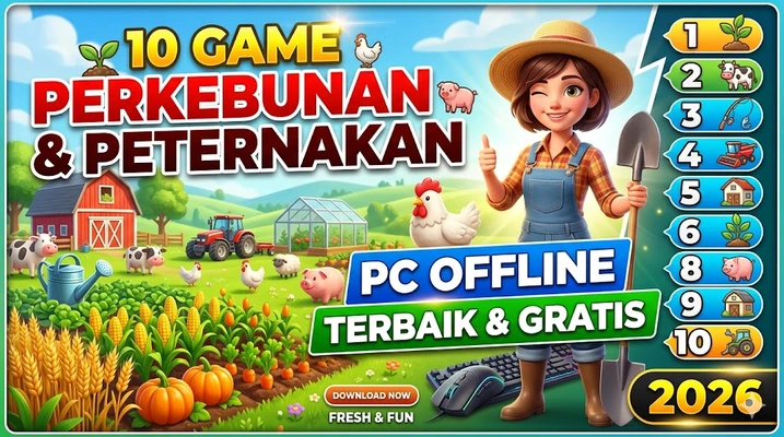 10 Game Perkebunan dan Peternakan PC Offline Terbaik dan Gratis 2026