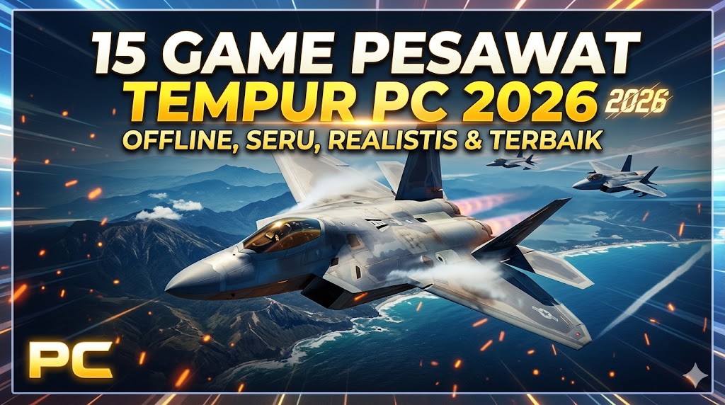 15 Game Pesawat Tempur PC 2026 Offline yang Seru, Realistis, dan Berkualitas Terbaik