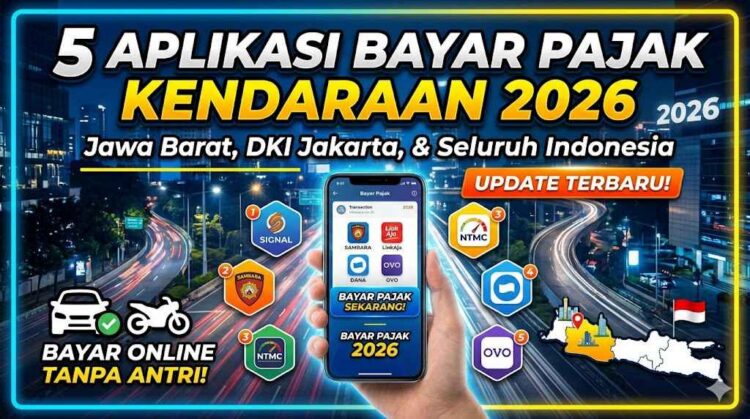 5 Aplikasi Bayar Pajak Kendaraan 2026, Jawa Barat, DKI Jakarta, dan Seluruh Indonesia