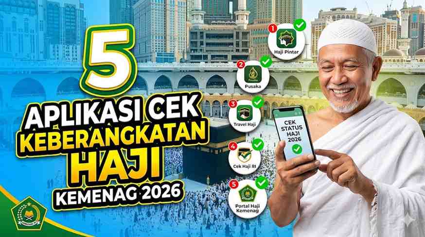 5 Aplikasi Cek Keberangkatan Haji Kemenag 2026: Lengkap Cara Daftar dan Login Online Lewat HP