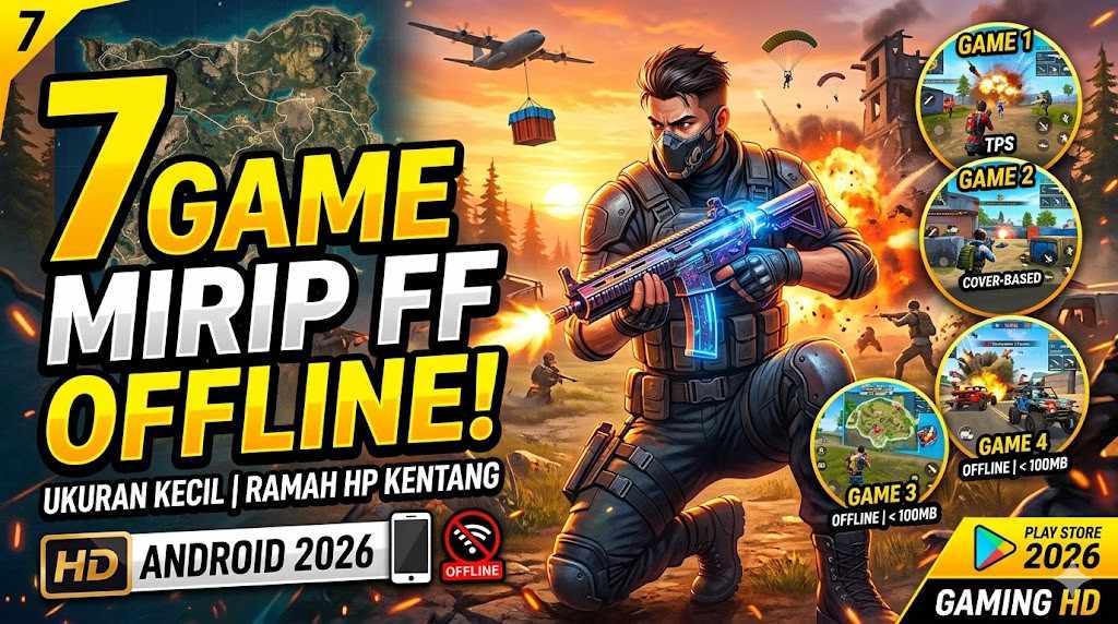 7 Game Mirip FF Tapi Offline Ukuran Kecil HD Android 2026