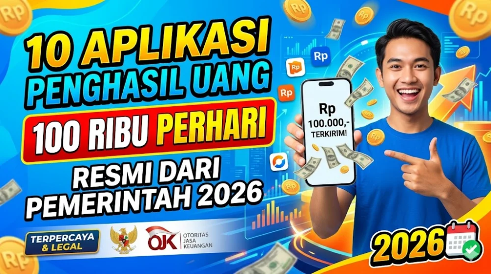 Aplikasi Penghasil Uang 100 Ribu 10 Aplikasi Penghasil Uang 100 Ribu Perhari Resmi dari Pemerintah 2026