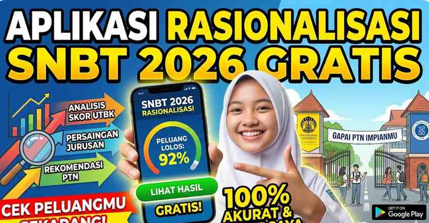 Aplikasi Rasionalisasi SNBT 2026 Gratis Analisis PTN Akurat