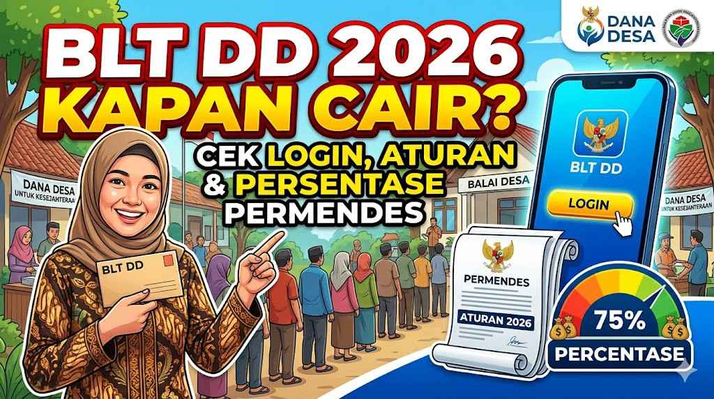 BLT DD 2026 Kapan Cair, Login Peraturan Persentase Permendes BLT DD