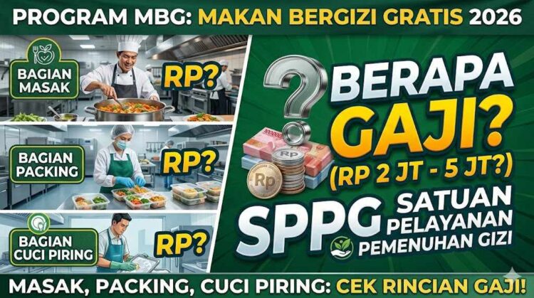 Berapa Gaji MBG Makan Bergizi Gratis Bagian Masak, Packing, dan Cuci Piring 2026