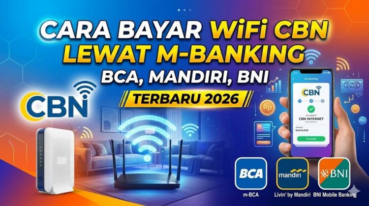 Cara Bayar WiFi CBN Lewat M-Banking BCA, Mandiri, dan BNI Terbaru 2026