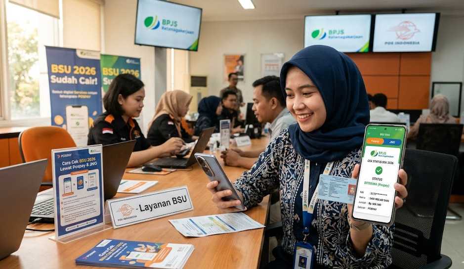 Cara Cek BSU BPJS Ketenagakerjaan 2026 Lewat Pospay dan Aplikasi JMO