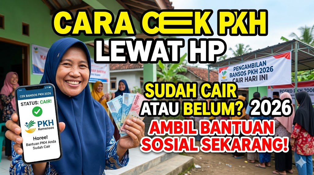 Cara Cek PKH Lewat HP Sudah Cair atau Belum 2026 Ambil Bantuan Sosial Sekarang