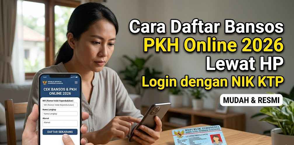 Cara Daftar Bansos PKH Online 2026 Lewat HP Login dengan NIK KTP