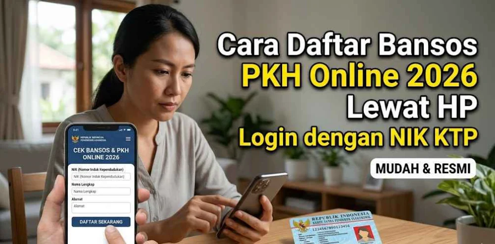 Cara Daftar Bansos PKH Online 2026 Lewat HP Login dengan NIK KTP Cara Daftar Bansos PKH Online 2026 Lewat HP Login dengan NIK KTP