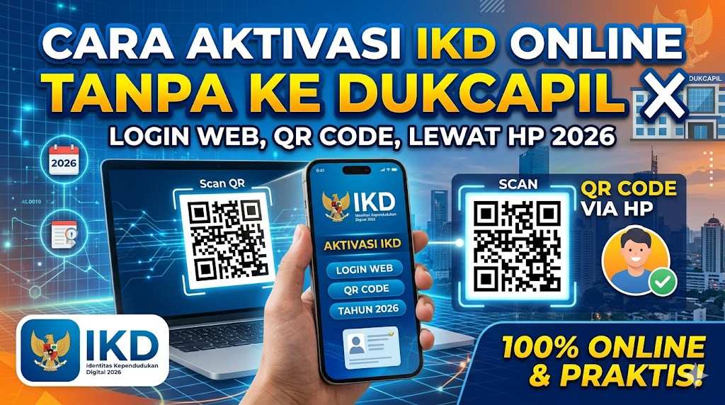 Cara Aktivasi IKD Online Tanpa ke Dukcapil, Login Web, QR Code Lewat HP 2026