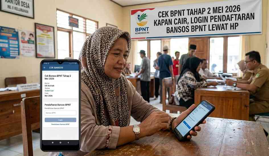 Cek BPNT Tahap 2 Mei 2026 Kapan Cair, Login Pendaftaran Bansos BPNT Lewat HP