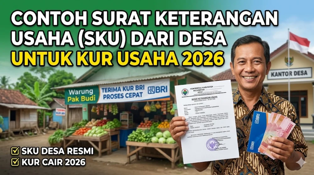 Contoh Surat Keterangan Usaha dari Desa untuk KUR Usaha SKU 2026 Contoh Surat Keterangan Usaha dari Desa untuk KUR Usaha SKU 2026