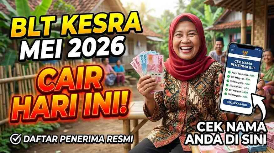 Daftar Penerima BLT Kesra Mei 2026 Cair Hari Ini Cek Berdasarkan Nama Daftar Penerima BLT Kesra Mei 2026 Cair Hari Ini Cek Berdasarkan Nama