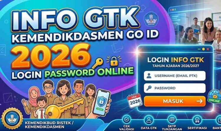 Info GTK Kemendikdasmen Go Id 2026 Login Password Terbaru Lewat Online