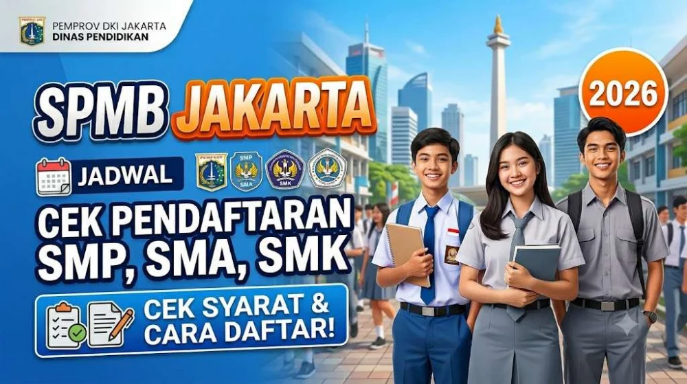 Jadwal SPMB Jakarta 2026, Cek Pendaftaran SMP, SMA dan SMK Lengkap dengan Syarat Cara Daftarnya Jadwal SPMB Jakarta 2026, Cek Pendaftaran SMP, SMA dan SMK Lengkap dengan Syarat Cara Daftarnya