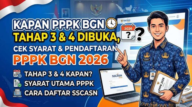 Kapan PPPK BGN Tahap 3 dan 4 Dibuka, Cek Syarat dan Pendaftaran PPPK BGN 2026