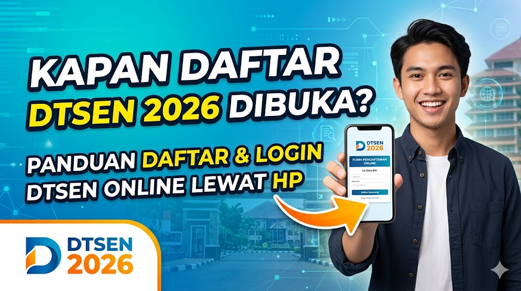 Kapan Pendaftaran DTSEN 2026 Dibuka? Panduan Daftar dan Login DTSEN Online Lewat HP