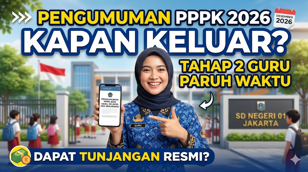 Kapan Pengumuman PPPK Tahap 2 2026 Paruh Waktu Guru Keluar Dapat Tunjangan