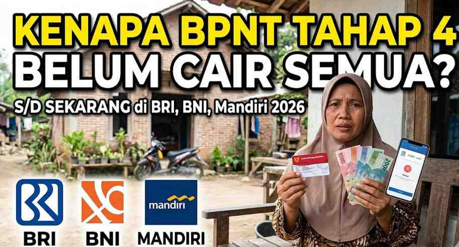 Kenapa BPNT Tahap 4 Belum Cair Semua Sampai Sekarang BRI, BNI, Mandiri 2026
