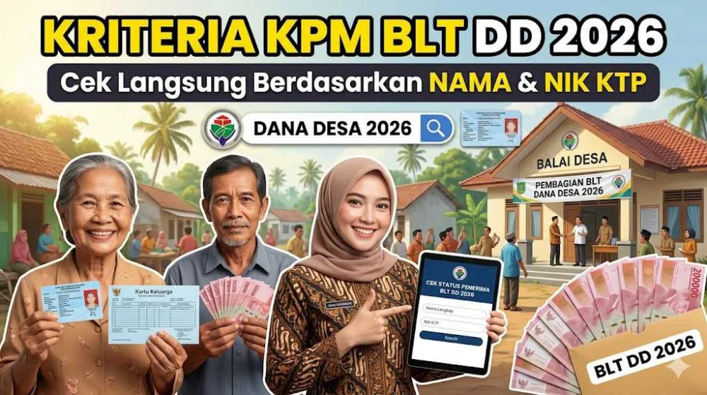 Kriteria KPM BLT DD 2026, Cek Langsung Berdasarkan Nama dan NIK KTP Kriteria KPM BLT DD 2026, Cek Langsung Berdasarkan Nama dan NIK KTP