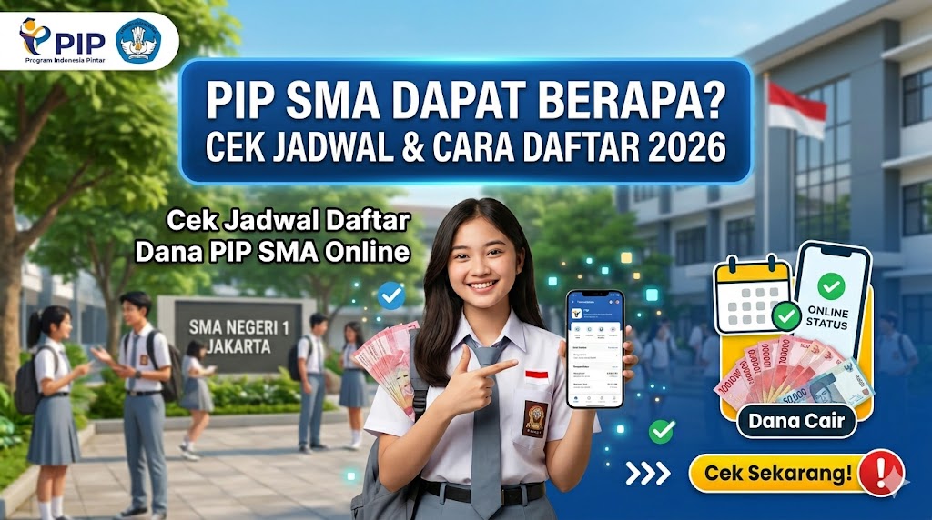 PIP SMA Dapat Berapa 2026, Cek Jadwal Daftar Pencairan Dana PIP SMA Online