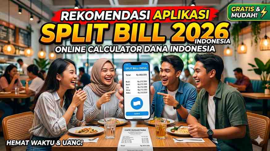 Rekomendasi Aplikasi Split Bill Online Calculator Dana Indonesia 2026
